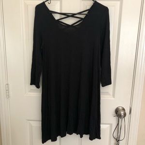 Black quarter sleeve dress
